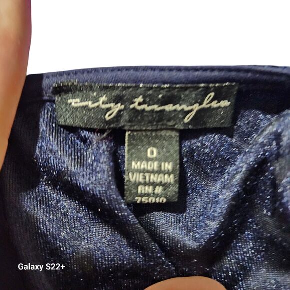 City Triangles Velvet Burnout Skater Dress Juniors SZ 0 Whimsygoth Fairy Witchy - Picture 2 of 4